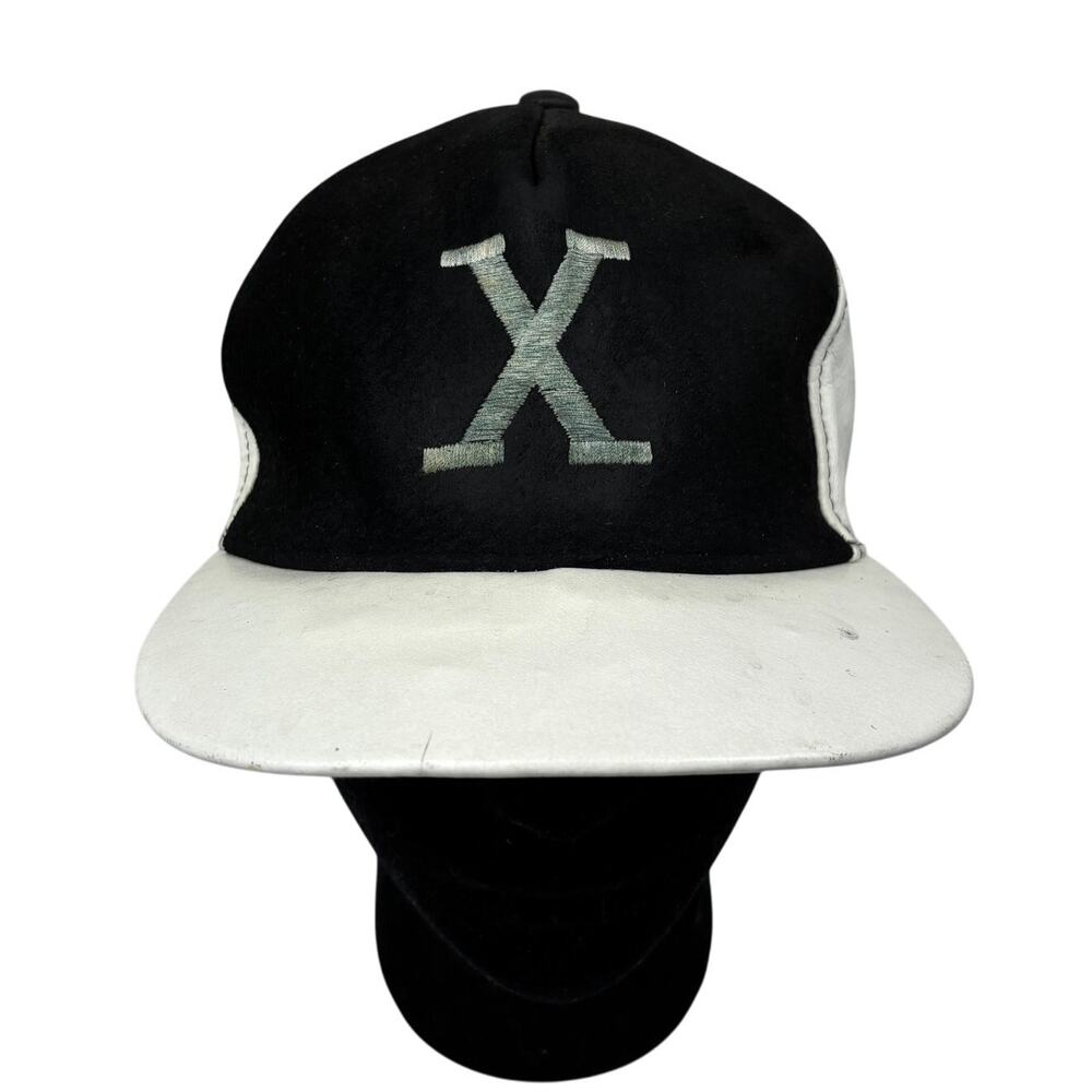 Vintage Malcolm X Suede Leather Panel Baseball Cap Adjustable Hat